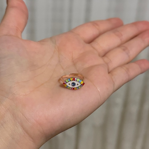 💕 Colorful Evil Eye Ring - Picture 3 of 4